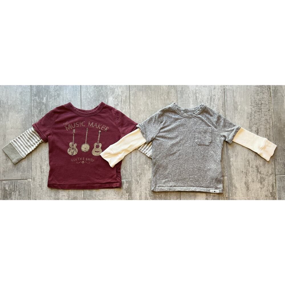 BABY GAP Set Lot of 2 Toddler Boy Layered Look Twofer Casual Everyday 18-24m Top